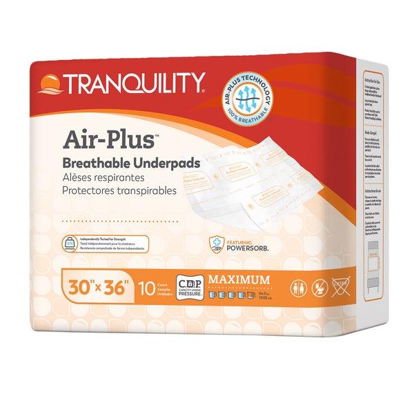 Tranquility AIR-Plus Breathable Underpads, 30 x 36
