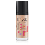 LYKD 2 in 1 Foundation Makeup - Natural Beige, Long-Lasting, Nourishing with Honey and Vitamin C