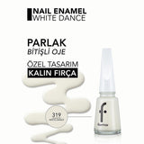 Flormar High Pigment White Nail Polish: Long Lasting, Chip Resistant, Glossy Finish & Enriched with Minerals for Nail Care