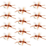 Turcks Power Flying Ant Cinnamon Terrestrial Trout Dry Fly - 1 Dozen Flies Hook Size 12