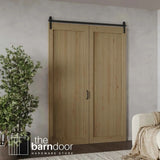 Classic J-Strap Bifold Barn Door Hardware Kit | 2 Door Kit