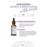 Skin401 Niacinamide Refresh Bright Serum 30ml - Brightens, Hydrates, and Minimizes Pores - Vegan & Cruelty-Free