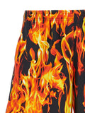 Vetements Men 'Black & Orange Fire' Bermuda Shorts