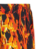 Vetements Men 'Black & Orange Fire' Bermuda Shorts
