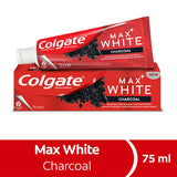 Colgate Max White Charcoal Toothpaste: Whiten Teeth & Remove Stains Naturally | Activated Charcoal for Daily Use, 2.54 fl oz