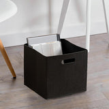 Homing - Multi-Purpose Felt Storage Basket with Handle, Collapsible Closet Organizer, 9.45 x 9.45 x 9.45 inches