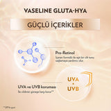 Vaseline Gluta-Hya Serum UV Protective Hydrating Body Lotion - Brightening, Non-Greasy Moisturizer with GlutaGlow Technology