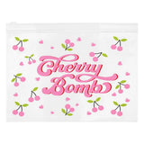Eklips Cherry Print Transparent Clutch Bag for Cosmetics