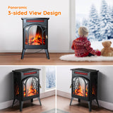 16" Free Standing Electric Fireplace Stove S180BP