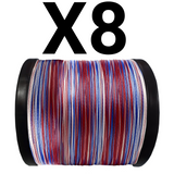 Reaction Tackle X8 Braided Fishing Line - USA Camo 8 Strand