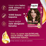 Palette Deluxe Dark Ash Blonde Hair Dye: Long Lasting Color & Shine, Deep Conditioning Micro Oils (Koyu Kumral Sa� Boyasõ)