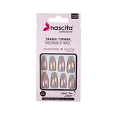 Nascita Hologram Artificial Nails - Reusable 24-Piece Set for DIY Nail Application