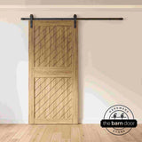 Slanted Single Barn Door Kit | Black Hardware