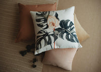 Modern Greenery Floral Throw Pillow – Handmade in the USA