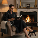 Premium Waffle Piping Robe for Men