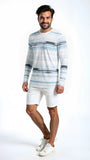 Alfani Mens Cotton Striped T-Shirt