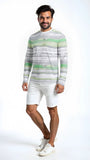 Alfani Mens Cotton Striped T-Shirt
