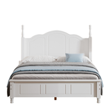 Full Size Wood Platform Bed Frame,Retro Style Platform