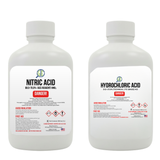 Aqua Regia Gold Refining Kit – 69.8–70% Nitric Acid & 31–37% Hydrochloric Acid (32oz/32oz) GTE