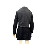 Yoki Womens Trench Coats BLACK - Black Trench Coat - Women, Size Large
