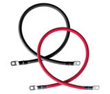 4 Gauge (AWG) Black and Red Pure Copper Battery Cable Wire with Lug Connector Ring Terminals