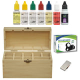Gold Silver 9K 10K 14K 18K 24K Jewelry Acid Test Kit with N52 Earth Magnet & 30X/60X Led Eye Loupe Magnifier