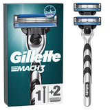 Gillette Mach3 Men's 3-Bladed Manual Razor Shaving Kit for Smooth Shaving Experience