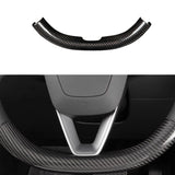 Upper / Lower Cover Steering Wheel Accessories for Tesla Model 3 / Y  -  Carbon Fiber Interior Mods