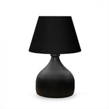 Homing Milano Metal Body Black Fabric Shade Table Lamp - Modern Home Decor Lighting with Adjustable Cord