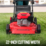 22" 170cc Gas Self-Propelled 3-in-1 Lawn Mower & String Trimmer Combo Kit V8622S1+PS4532
