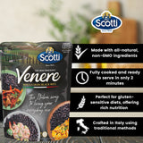 Riso Scotti, Microwave Venere Wholegrain Black Rice, 230g
