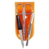 Lionesse Mini Manicure Set with Case - Portable Nail Care Kit for Travel & Home - Includes Scissors, Tweezers, & File