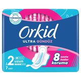 Orkid Ultra Long Size 2 Sanitary Pads with Wings 7 Count