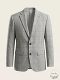 Bar III Mens Slim-Fit Plaid Linen Suit Jacket