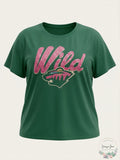 Womens NHL Minnesota Wild Hockey T-Shirt, Size 1X