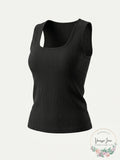 Theory Jacquard Square-Neck Tank Top