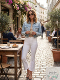 Hudson Jeans Barbara High-Rise Bootcut Crop Jean - White - 27
