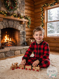 Family Pajamas Matching Kids 1-Pc. Red Check Printed Family Pajamas - Red
