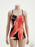 Nike Rule Beam Printed Racerback Tankini Top Womens Swimsuit, Size XS