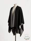 Charter Club Solid Knit Reversible Poncho