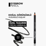 Flormar Eyebrow Pencil - Natural, Long-Lasting Eyebrow Makeup with Built-in Brush