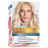 Loreal Paris Excellence Pure Blonde Hair Dye - Ultra Light Natural Blonde, Long-Lasting Color with Hair Care