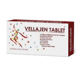 Vellajen Dietary Supplement for Joint Health Support - 30 Tablets with Collagen, Boswellia Serrata, Turmeric, Vitamin C, Bromelain, Zinc, and Hyaluronic Acid