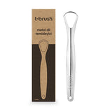 T-Brush Stainless Steel Tongue Scraper for Oral Hygiene & Fresh Breath