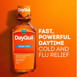 Vicks DayQuil Cold and Flu Medicine Liquid, 12 fl oz