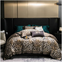 Vintage Leopard Egyptian Cotton 4-Piece Bedding Set | 3CARATS