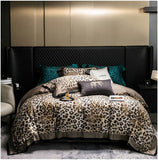 Vintage Leopard Egyptian Cotton 4-Piece Bedding Set | 3CARATS