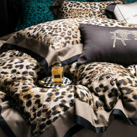 Vintage Leopard Egyptian Cotton 4-Piece Bedding Set | 3CARATS