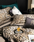 Vintage Leopard Egyptian Cotton 4-Piece Bedding Set | 3CARATS
