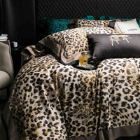 Vintage Leopard Egyptian Cotton 4-Piece Bedding Set | 3CARATS